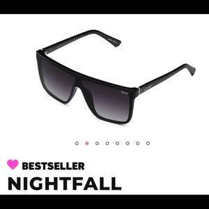 Quay Nightfall Black Sunglasses- New- Never Worn